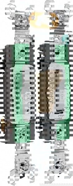 2 Pole, 120 to 277 VAC, 30 Amp, Industrial Grade Toggle Wall Switch